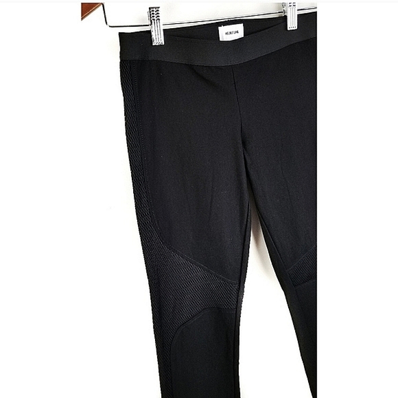 Helmut Lang Mesh Panel Leggings Black Size Small - Picture 5 of 8
